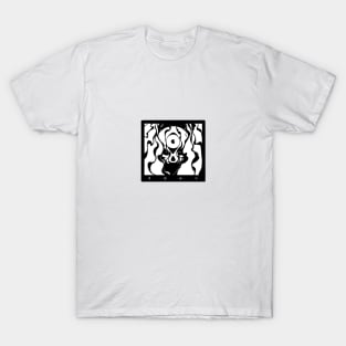 Skulley "skull-eye" kanji Rectangle T-Shirt